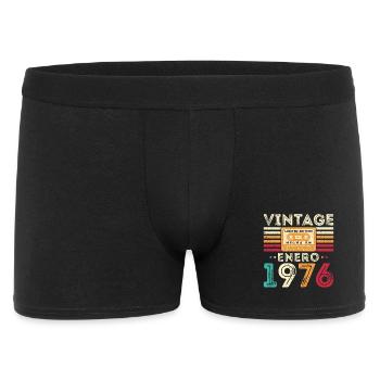 January 1976 Retro Vintage Birthday Gift - Men's Boxer Shorts - black - Front