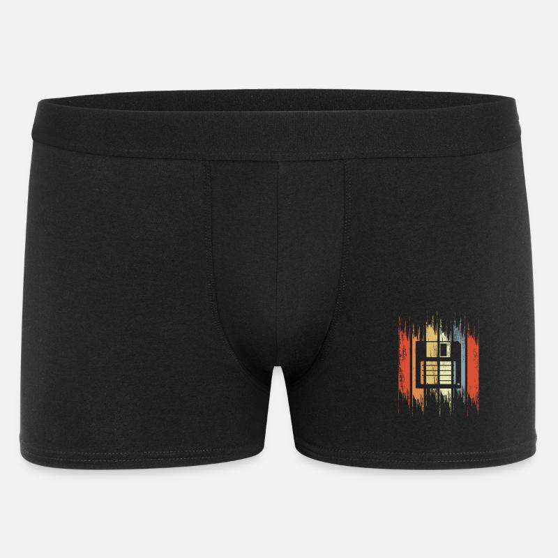 Retro Diskette - Männer Boxer Shorts - Schwarz