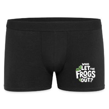 Who Let the Frogs Out? - Funny Frog - Men's Boxer Shorts - black - Front