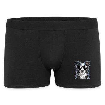 Border Collie - Boxer Homme - noir - Devant