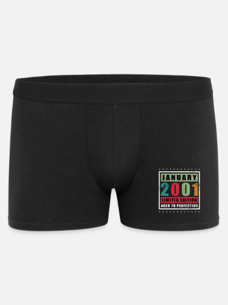 January 2001 Limited Edition Aged - Men's Boxer Shorts - black