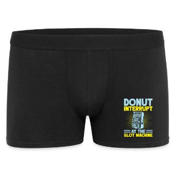 Gambling Fan Donut Interrupt At The Machine Casino - Männer Boxer Shorts - Schwarz - Vorne