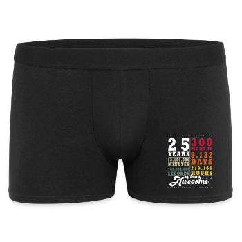 25 ans 300 mois 9 132 jours 219 168 heures - Boxer Homme - noir - Devant