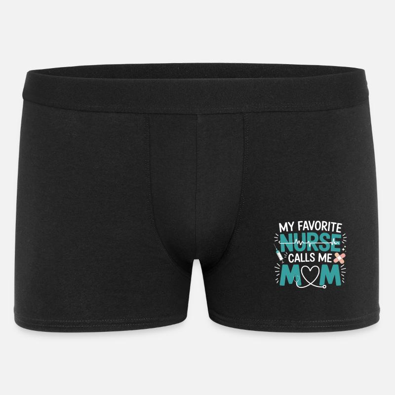 Krankenschwester Mama Herz Design - Männer Boxer Shorts - Schwarz