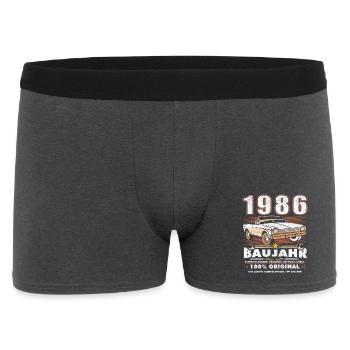 Voiture classique née anniversaire 1986 - Boxer Homme - charbon - Devant