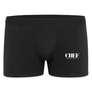 Chef Spruch Klare Entscheidungen - Männer Boxer Shorts - Schwarz - Vorne