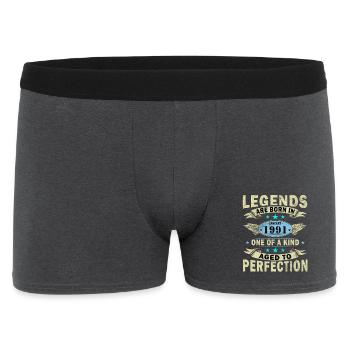 35th Birthday Legend January 1991 - Men's Boxer Shorts - charcoal grey - Front