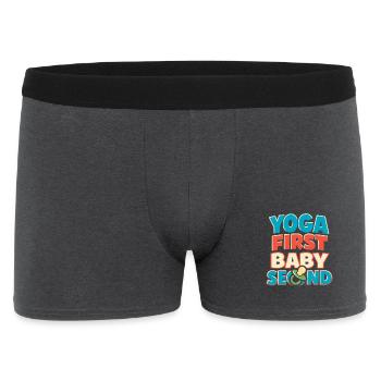 Prenatal Yoga Expectant Mother - Men's Boxer Shorts - charcoal grey - Front