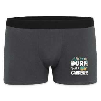 Born To Be A Gardener Plant Lover Home - Men's Boxer Shorts - charcoal grey - Front