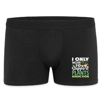 Travailler pour soutenir mon addiction aux plantes - Boxer Homme - noir - Devant
