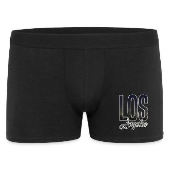 Los Angeles Skyline Schriftzug - Männer Boxer Shorts - Schwarz - Vorne