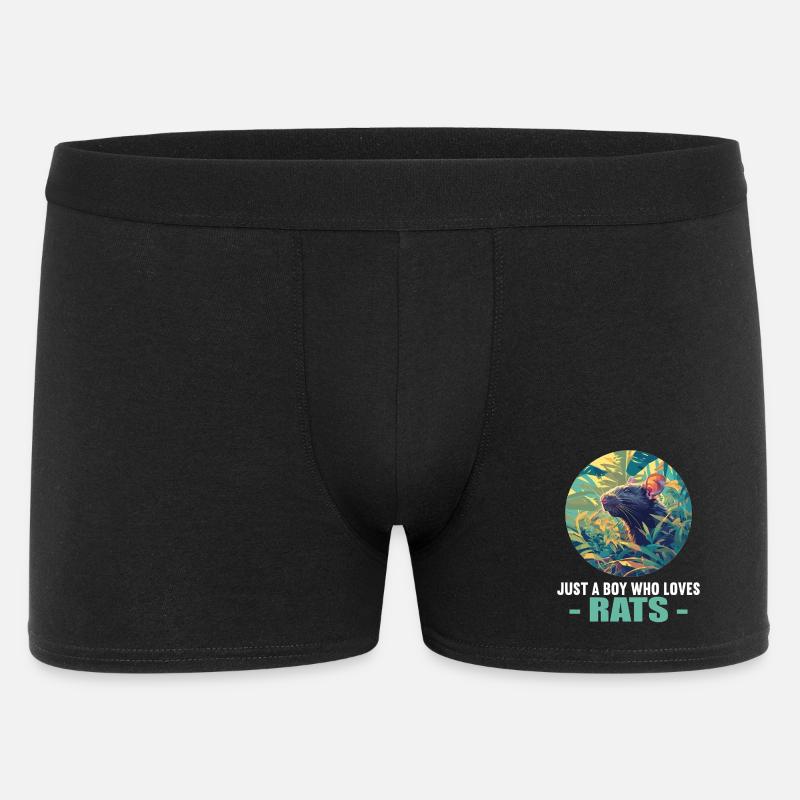 Ratten Ratte - Männer Boxer Shorts - Schwarz