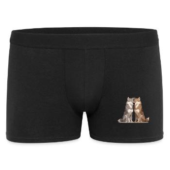 Hugging Wolves Duo - Men's Boxer Shorts - black - Front