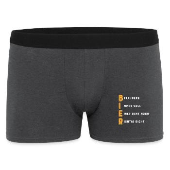 BEER Acronym - Men's Boxer Shorts - charcoal grey - Front