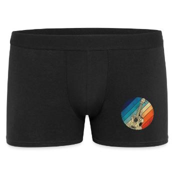 Hawaiian Ukulele Uke Retro Vintage - Männer Boxer Shorts - Schwarz - Vorne