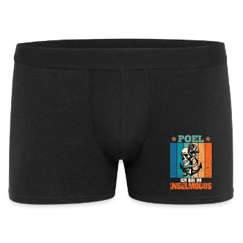 Vacances en mer Baltique POEL AM IM INSEL MODUS Lustig - Boxer Homme - noir - Devant
