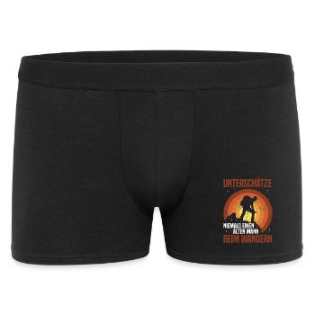 Un vieil homme sous-estimé en randonnée en disant - Boxer Homme - noir - Devant
