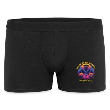 Disc Golf ist Leben Bäume kümmern sich nicht um Gefühle - Männer Boxer Shorts - Schwarz - Vorne