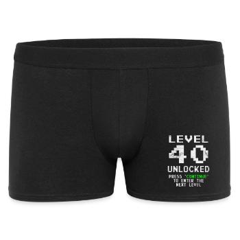 40th Birthday Level 40 Unlocked 40th Anniversary Gift - Men's Boxer Shorts - black - Front