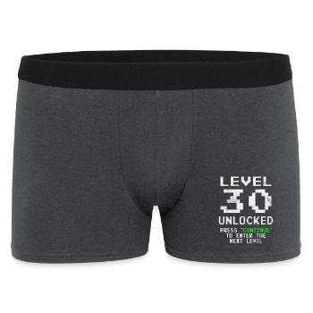 Level 30 Unlocked - Men's Boxer Shorts - charcoal grey - Front