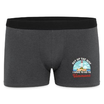 Baltic Sea OUT OF THE WAY I HAVE TO GO TO UMMANZ Funny - Men's Boxer Shorts - charcoal grey - Front