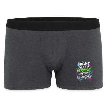 Tout ne mérite pas ma réaction - Boxer Homme - charbon - Devant