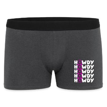 Howdy Repeat O Western Pattern - Men's Boxer Shorts - charcoal grey - Front