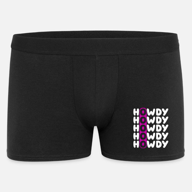 Howdy Repeat O Western Pattern - Boxer Homme - noir