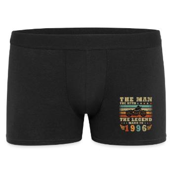 Vintage 1996 Born Motorcycle Birthday Gift - Men's Boxer Shorts - black - Front