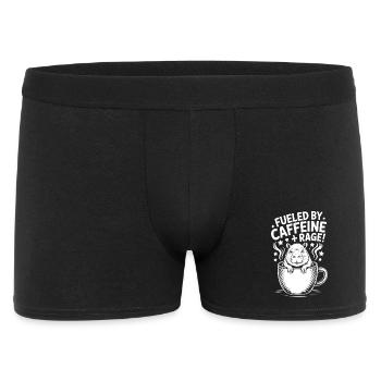 Kaffee Sprüche Koffein Lustiges Kaffee Geschenk - Männer Boxer Shorts - Schwarz - Vorne