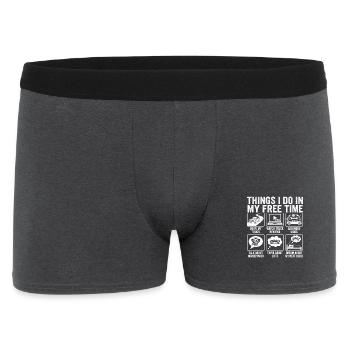 Things I Do In My Free Time Pickup Truck Tuning - Men's Boxer Shorts - charcoal grey - Front