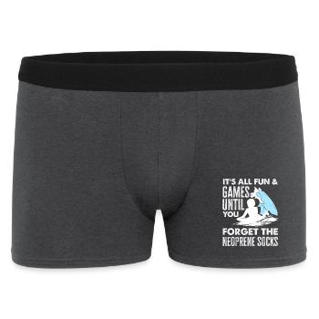 Surfing Surfboarder Bodyboarder - Men's Boxer Shorts - charcoal grey - Front