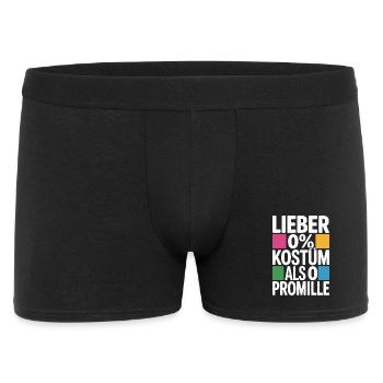 Better 0% costume than 0 per mille booze carnival - Men's Boxer Shorts - black - Front