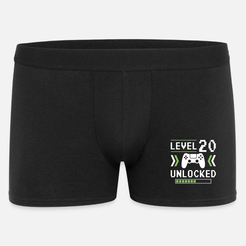 20th Birthday Level 20 unlocked - Men's Boxer Shorts - black
