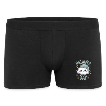 Jour de pyjama Silhouette nuageuse mignonne avec un bonnet endormi pour - Boxer Homme - noir - Devant
