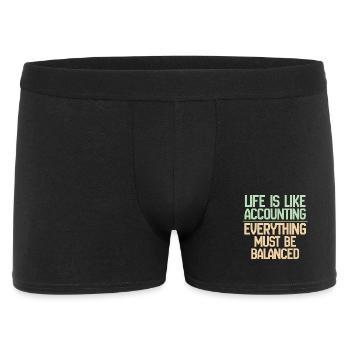 Life Is Like Accounting Everything Must Balance - Men's Boxer Shorts - black - Front