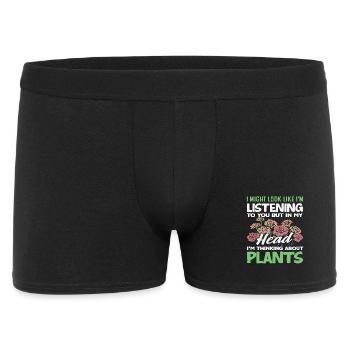 I'm thinking about plants funny gardener - Men's Boxer Shorts - black - Front