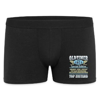 Original February Vintage 1971 Birthday Gift - Men's Boxer Shorts - black - Front