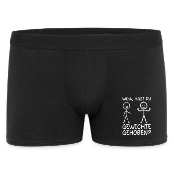 Stick Figure DID YOU LIFT WEIGHTS Funny - Men's Boxer Shorts - black - Front