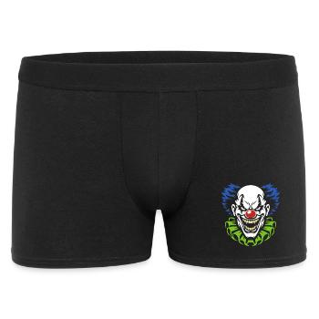 Dämonischer Clown mit grimmigem Grinsen Kostüm - Männer Boxer Shorts - Schwarz - Vorne