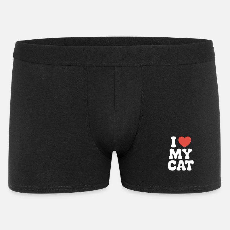 J’aime mon chat - Boxer Homme - noir