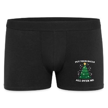 Leg deine Eier überall auf mich – Unangemessenes W - Männer Boxer Shorts - Schwarz - Vorne