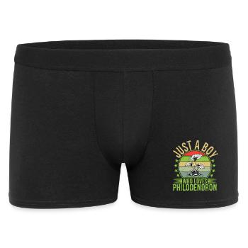 Just A Boy Who Loves Philodendron Plant - Men's Boxer Shorts - black - Front