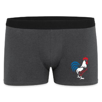 Coq vibrant bleu rouge - Boxer Homme - charbon - Devant