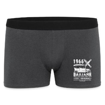 Cadeau vintage 1966 60e anniversaire 60 ans - Boxer Homme - charbon - Devant