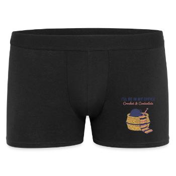 Ill Be In My Office Crochet And Contenlate Funny - Men's Boxer Shorts - black - Front