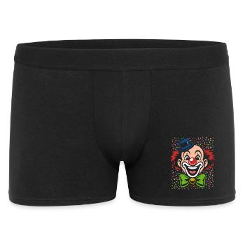 Clown de Carnaval | costume coloré de carnaval - Boxer Homme - noir - Devant