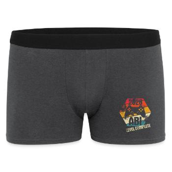 Abi 2026 - Abitur geschafft - Level Complete - Männer Boxer Shorts - Anthrazit - Vorne
