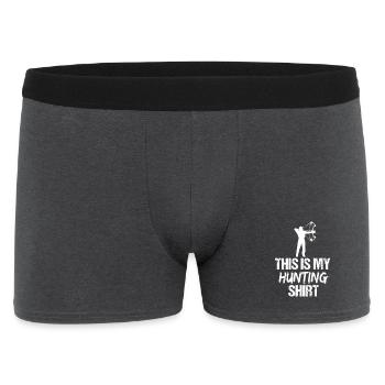 Das ist mein Jagdhemd-Bogenjäger-Bogenschütze - Männer Boxer Shorts - Anthrazit - Vorne