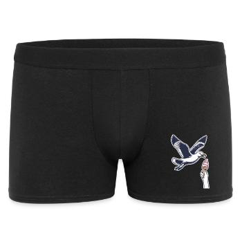 Mouette drôle vole une glace - Boxer Homme - noir - Devant